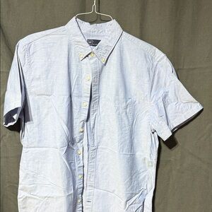 GAP Men's Light Blue Short Sleeve Shirt